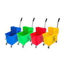 Trolley Bucket With Wringer 36L Assorted