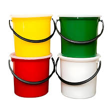 Bucket 5L Round With Handle and Lid Assorted