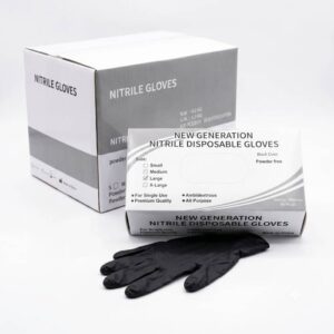 Gloves Nitrile Large Black Case of 10x100